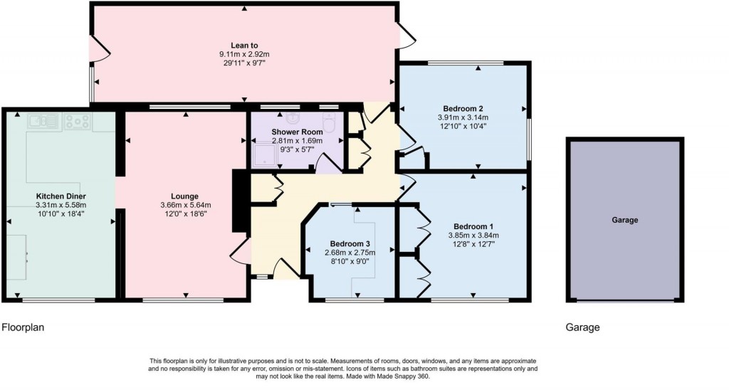 Floorplans For Lower Walditch Lane, Bridport, Walditch