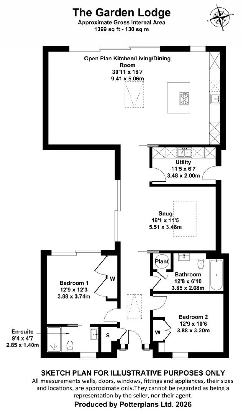 Floorplans For Niton Undercliff, Isle of Wight