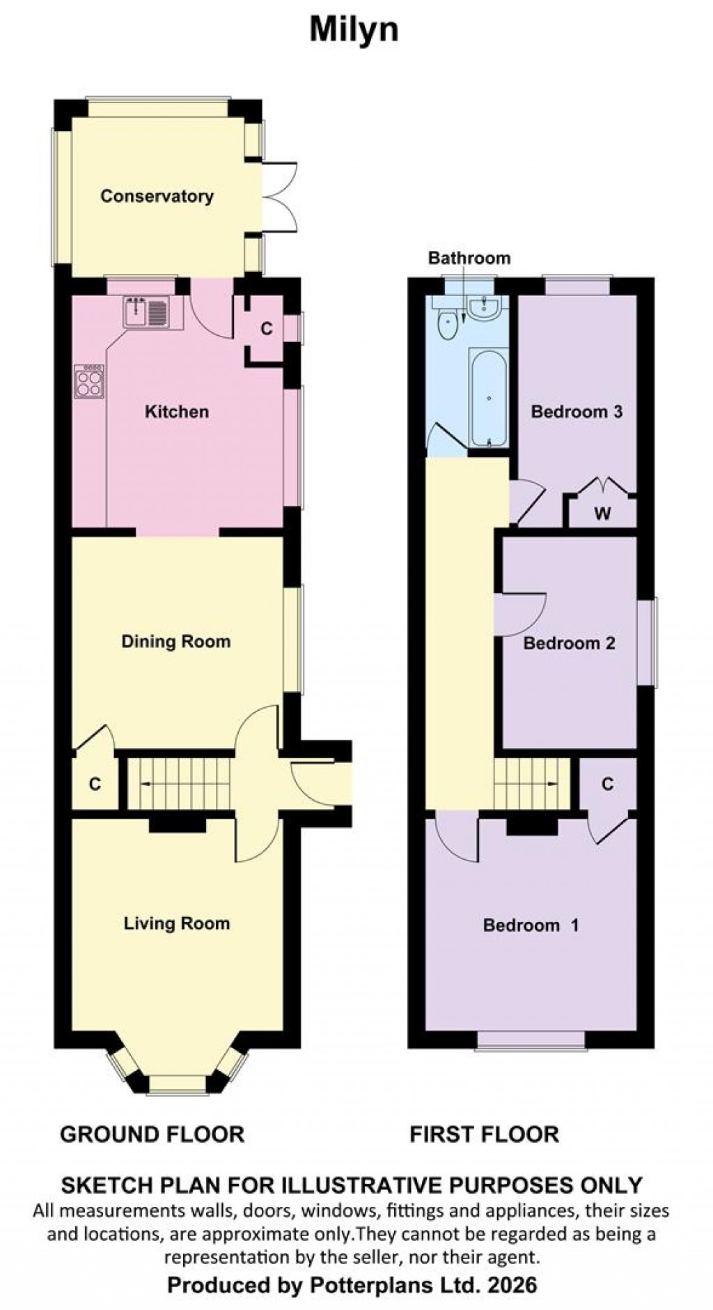 Floorplans For Freshwater, Isle of Wight