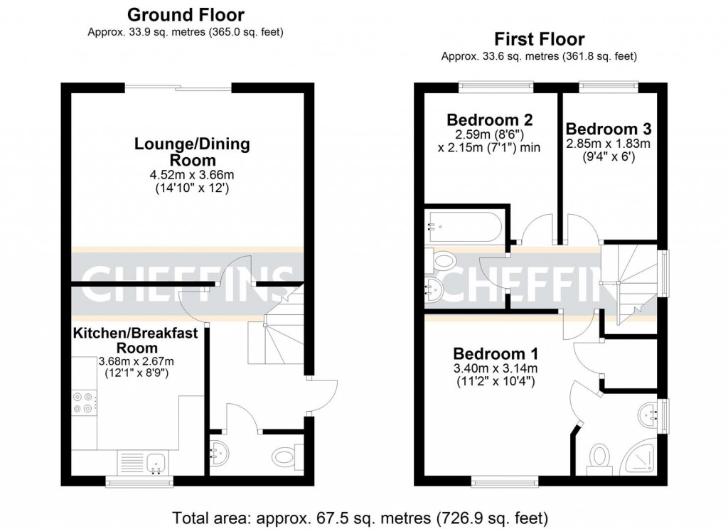 Floorplans For Lumley Close, Ely