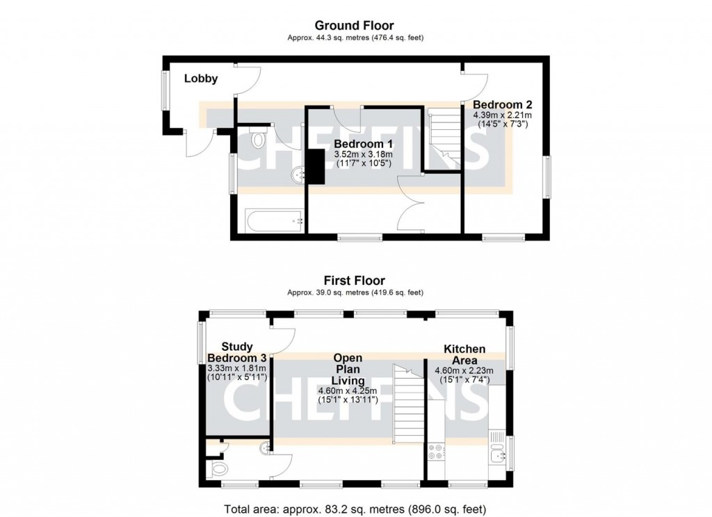 Floorplans For Deacons Lane, Ely