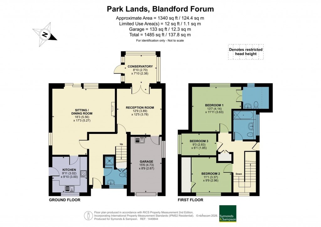 Floorplans For Park Lands, Blandford Forum