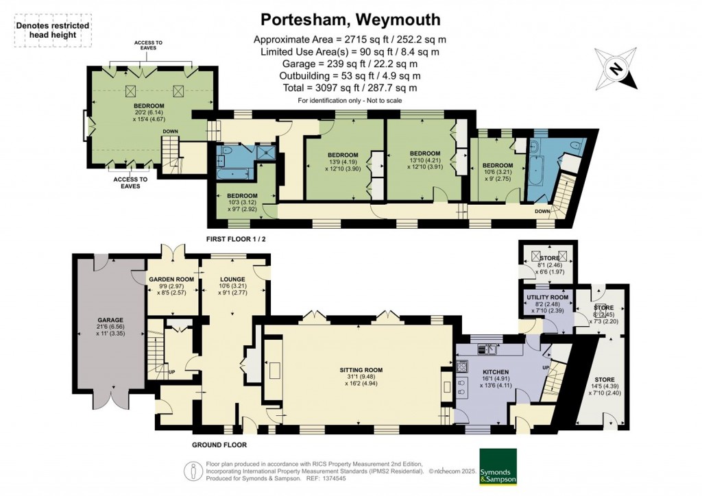 Floorplans For Tudor House, Portesham, Weymouth