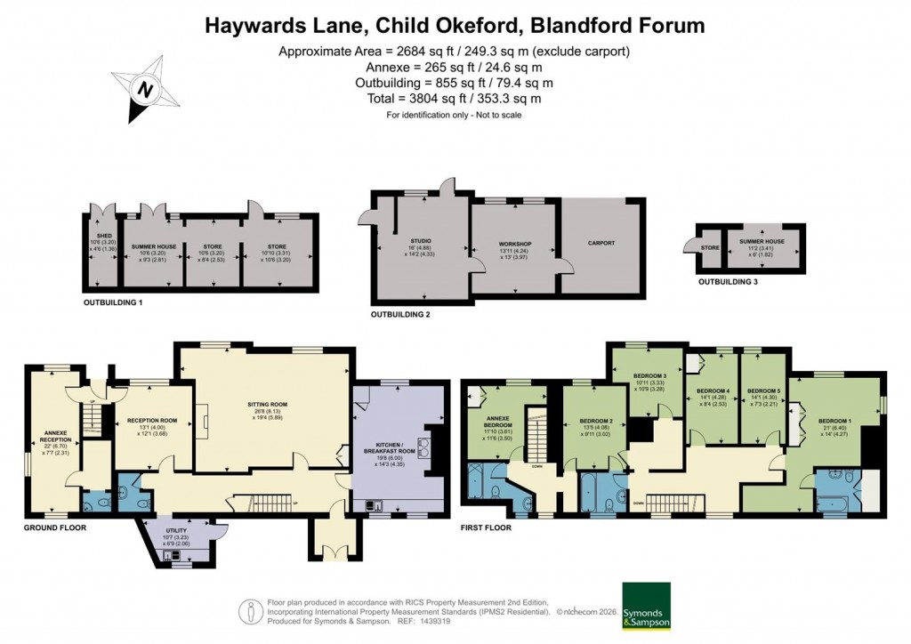 Floorplans For Haywards Lane, Child Okeford, Blandford Forum