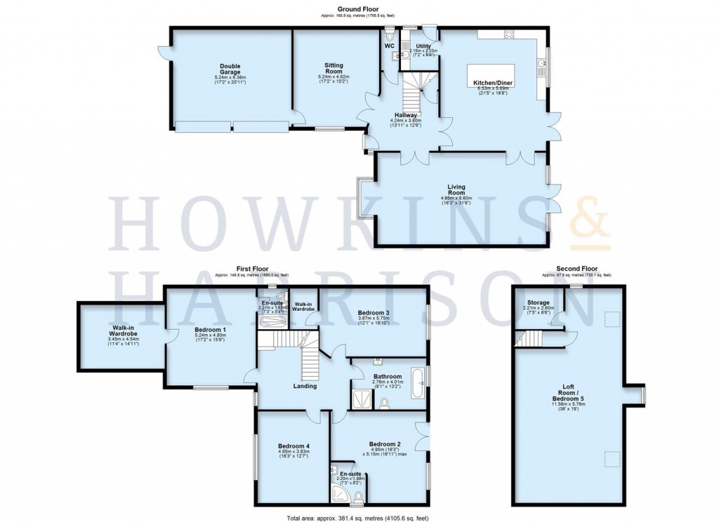 Floorplans For Woodbridge Park House, Hurley, CV9