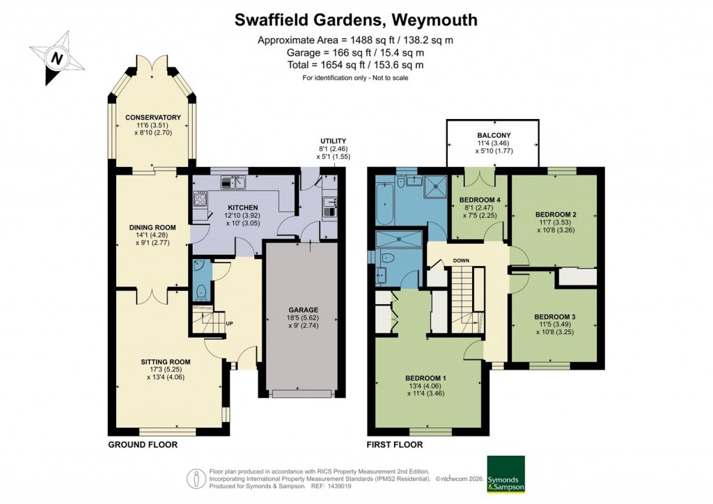 Floorplans For Swaffield Gardens, Weymouth
