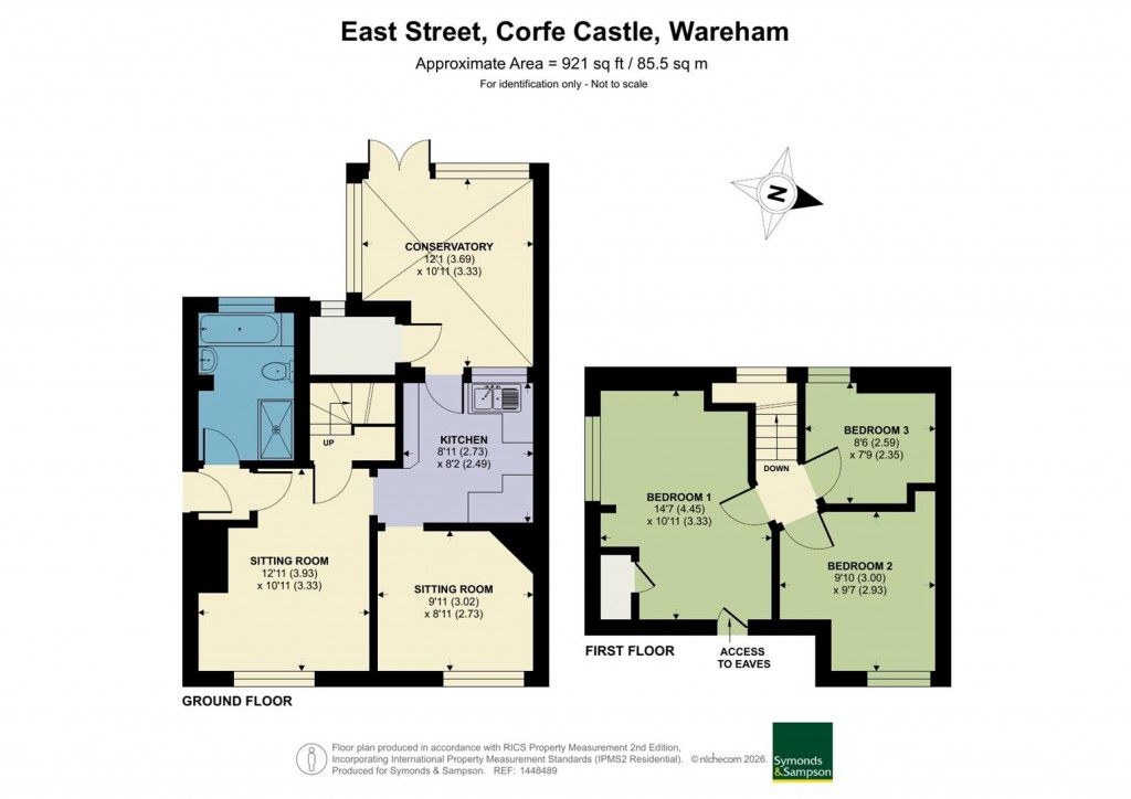 Floorplans For East Street, Corfe Castle, Wareham
