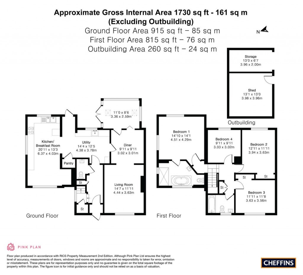 Floorplans For The Rookery, Balsham, Cambridge