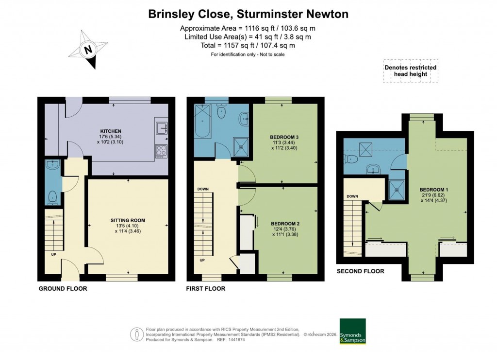 Floorplans For Brinsley Close, Sturminster Newton
