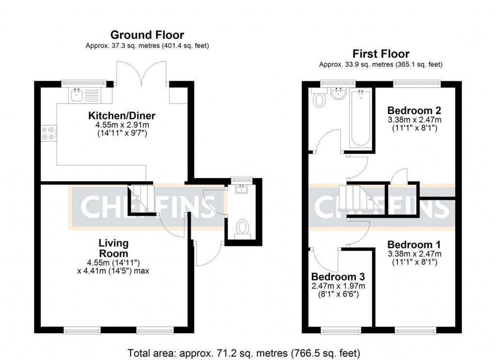 Floorplans For Morton Close, Ely