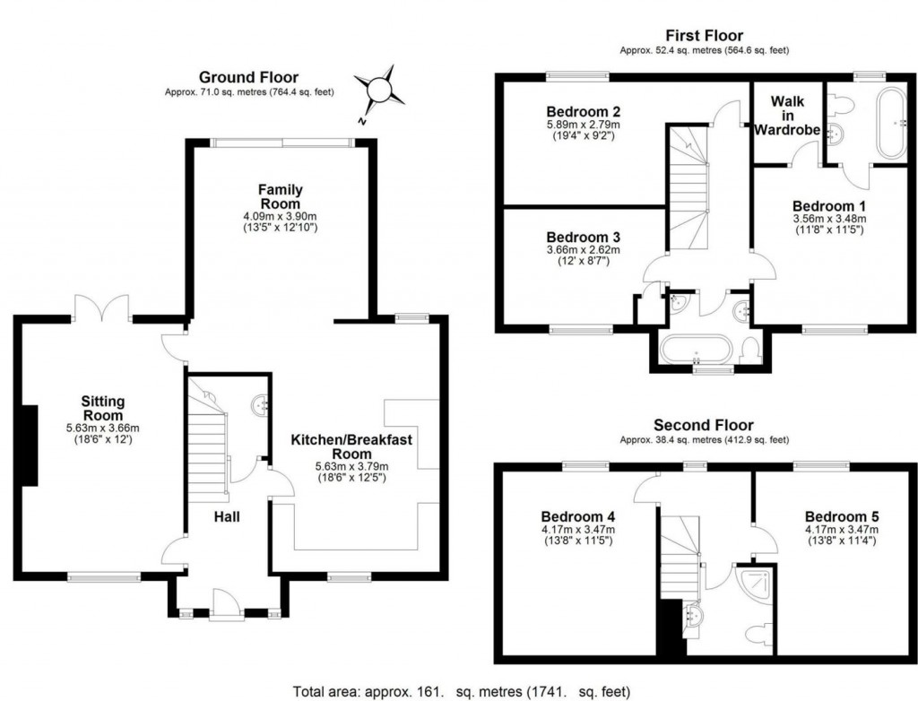 Floorplans For The Row, Henham, Bishop's Stortford