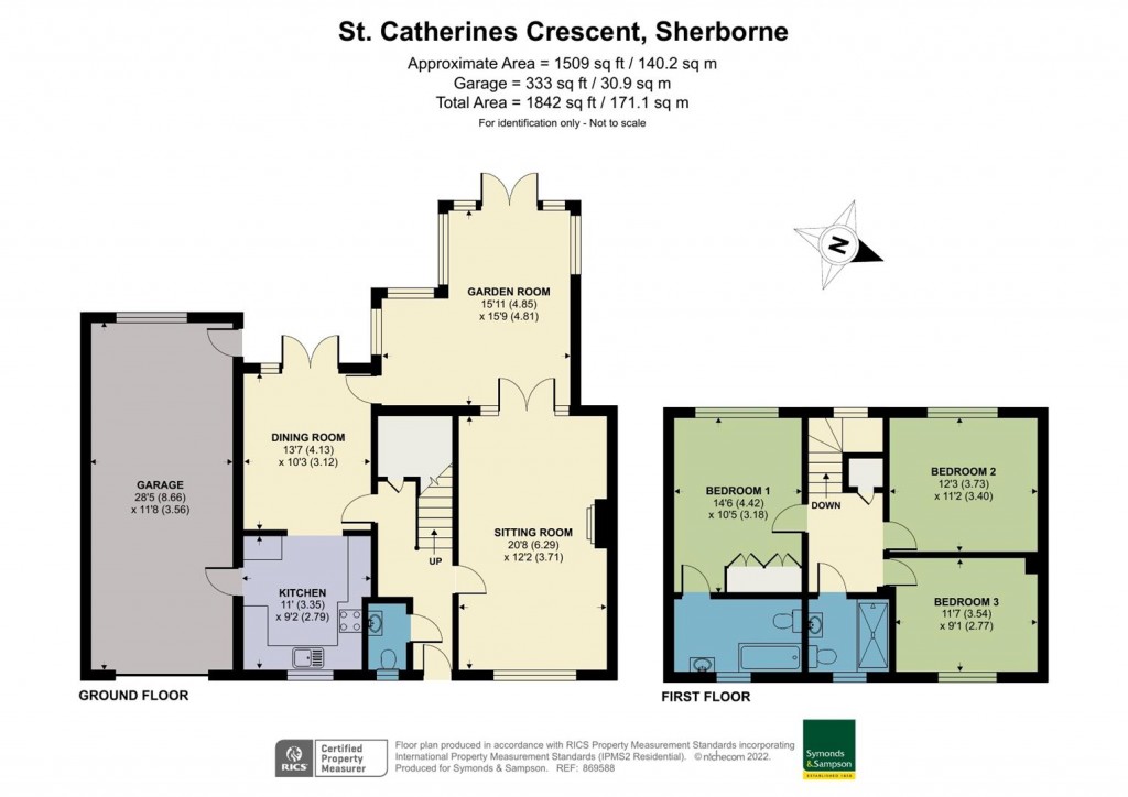 Floorplans For St. Catherines Crescent, Sherborne, Dorset