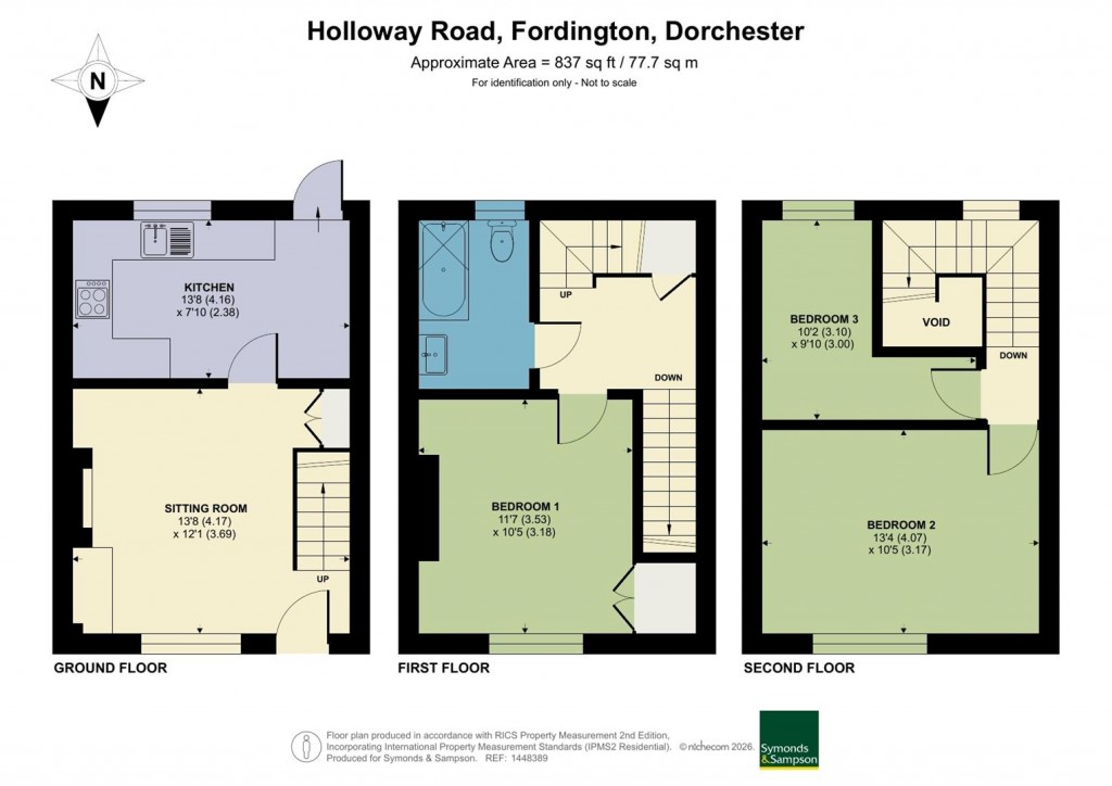 Floorplans For Holloway Road, Fordington, Dorchester