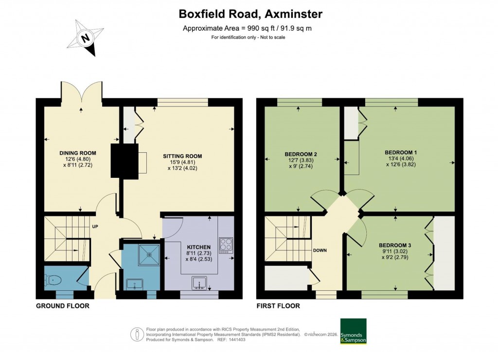 Floorplans For Boxfield Road, Axminster