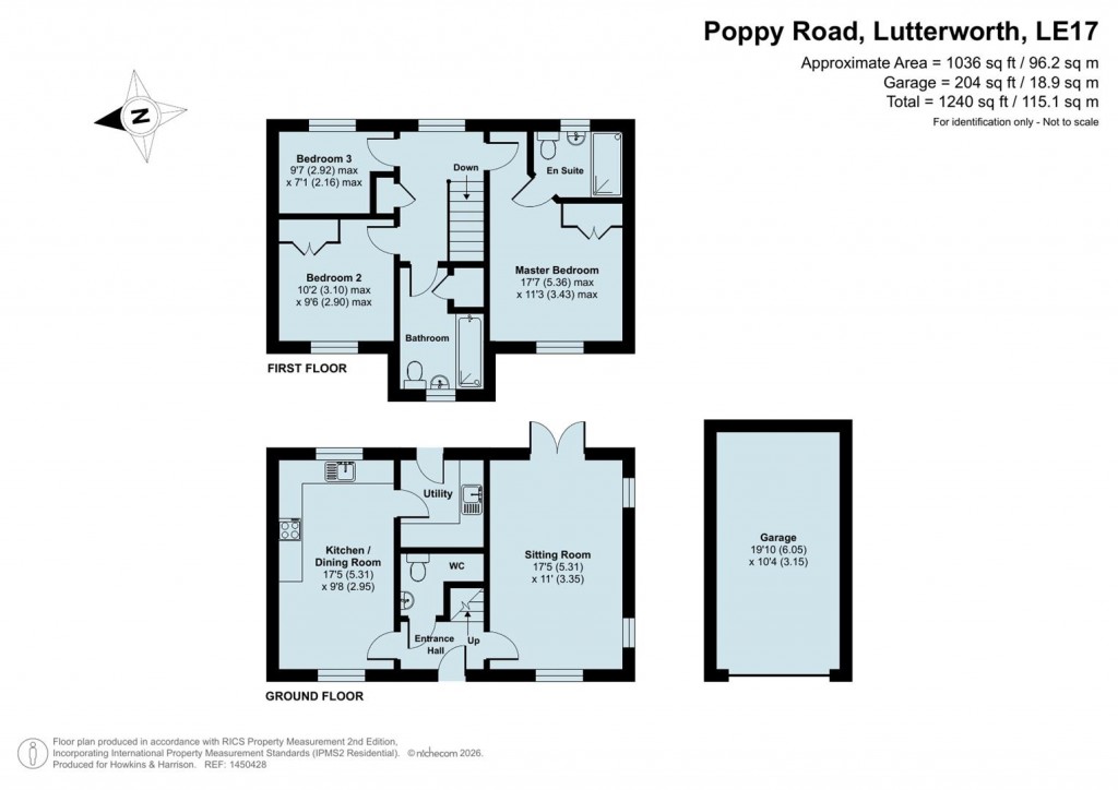 Floorplans For Poppy Road, Lutterworth, LE17