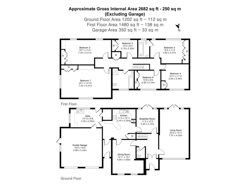 Floorplans For Ickleton Road, Elmdon, Saffron Walden