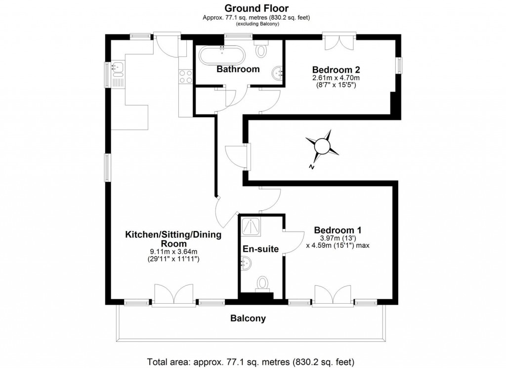 Floorplans For Lower Contour Road, Kingswear, Dartmouth