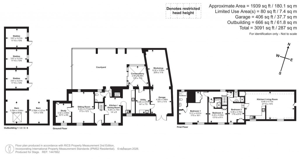 Floorplans For Luckwell Bridge, Wheddon Cross, Minehead