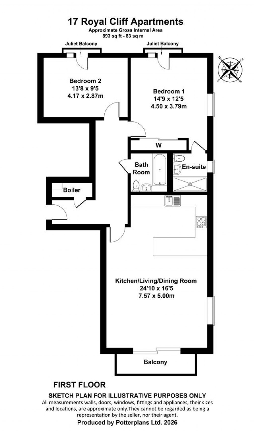 Floorplans For Sandown, Isle of Wight