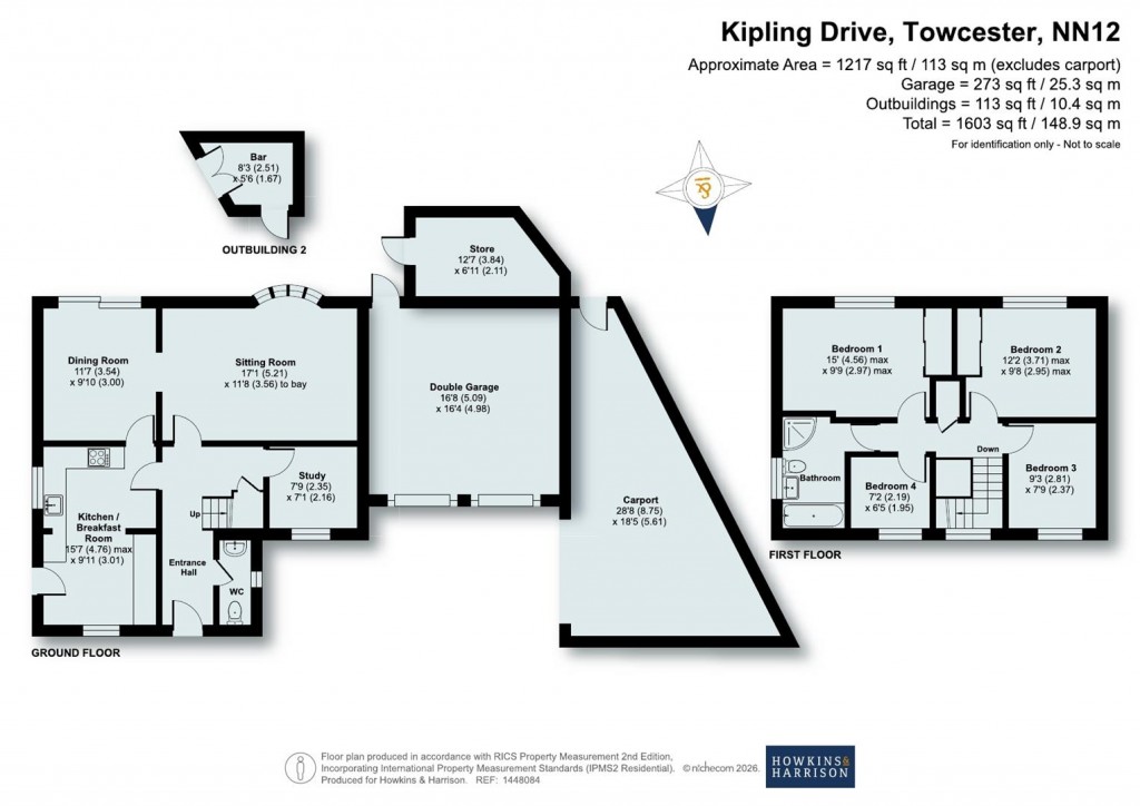 Floorplans For Kipling Drive, Towcester, NN12