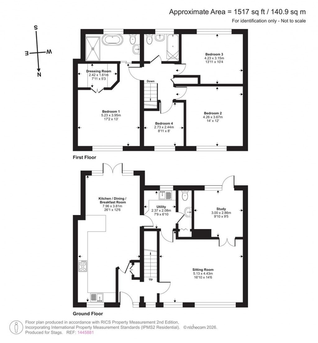 Floorplans For Parkfield Crescent, Taunton