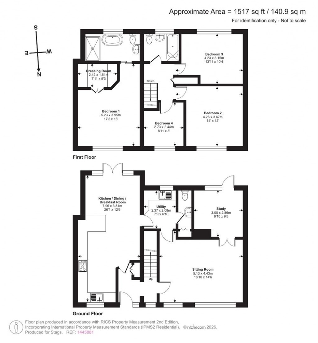 Floorplans For Parkfield Crescent, Taunton