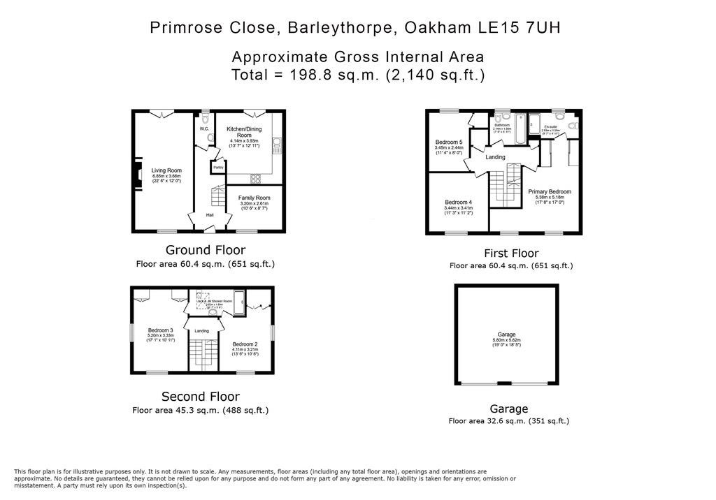 Floorplans For Primrose Close, Barleythorpe, Rutland