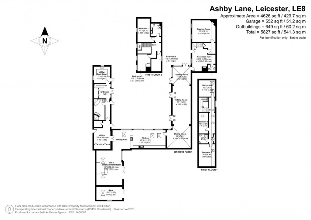 Floorplans For The Old Hall Cottage, Willoughby Waterleys