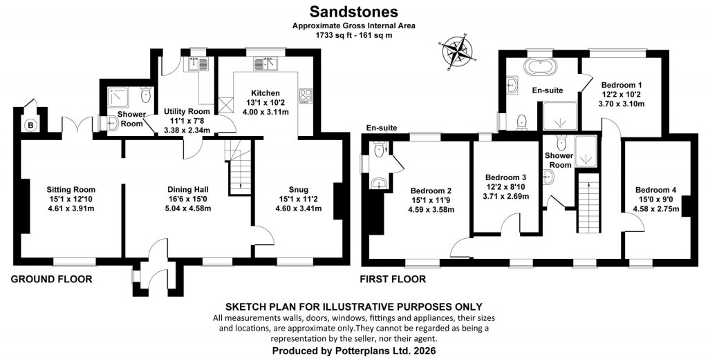 Floorplans For Niton, Isle of Wight