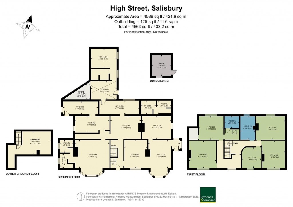 Floorplans For High Street, Sixpenny Handley, Salisbury