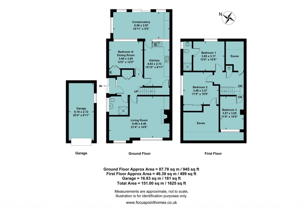 Floorplans For The Close, Chipping Warden - tucked away spot