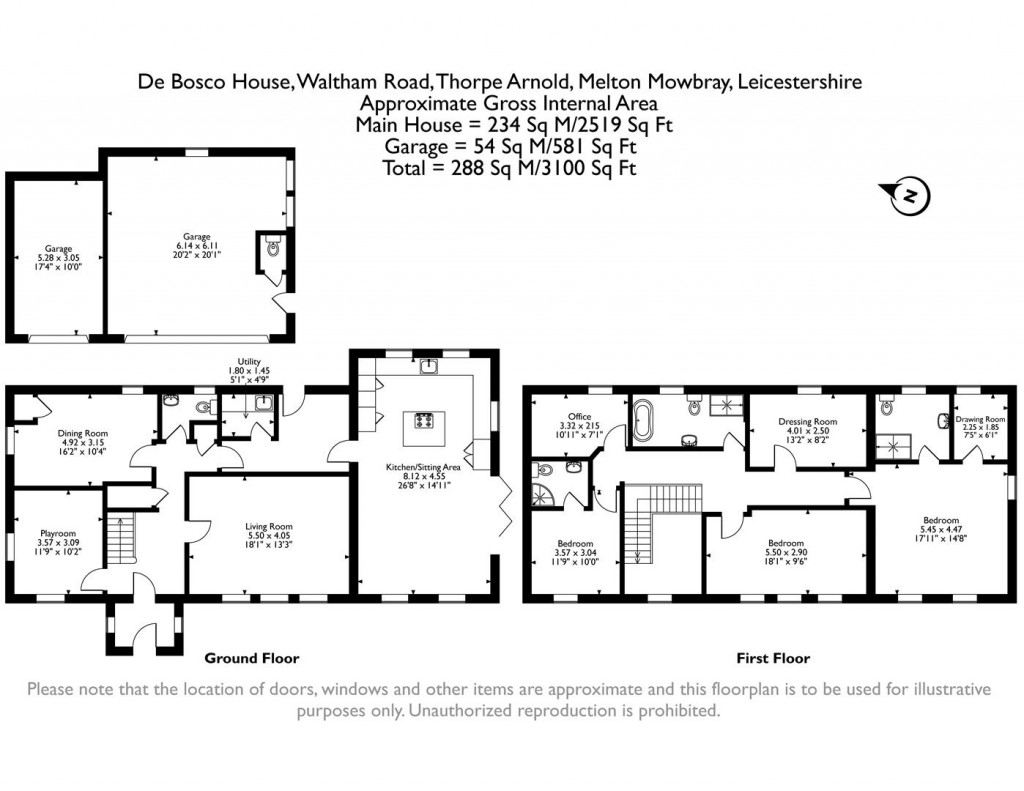 Floorplans For Waltham Road, Thorpe Arnold, Melton Mowbray