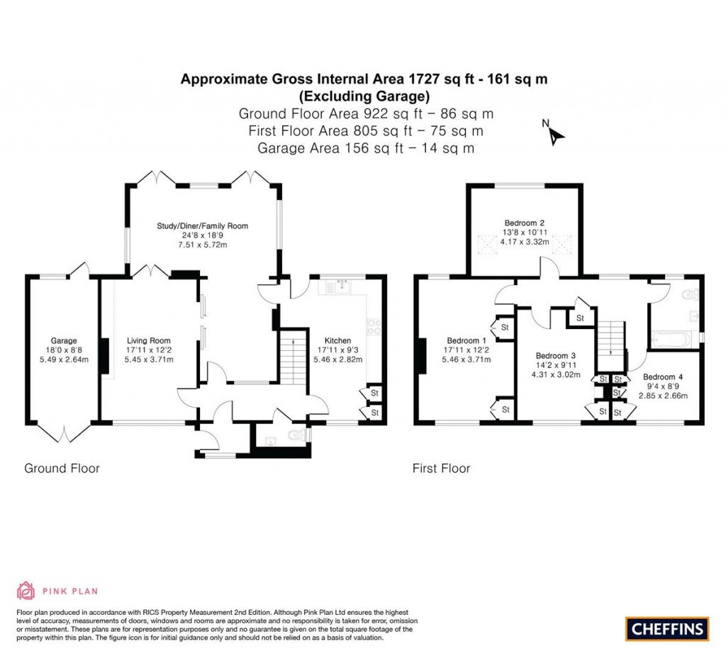 Floorplans For Kinnaird Way, Cambridge