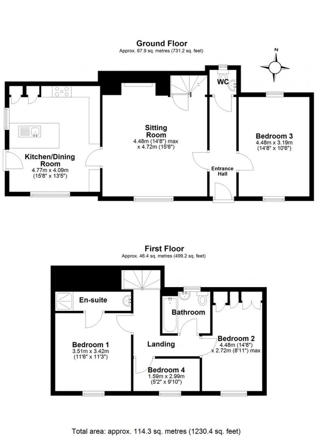 Floorplans For Coffinswell, Newton Abbot
