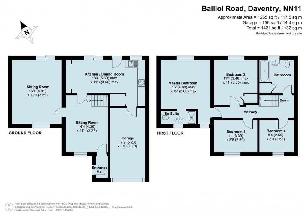 Floorplans For Balliol Road, Daventry, NN11