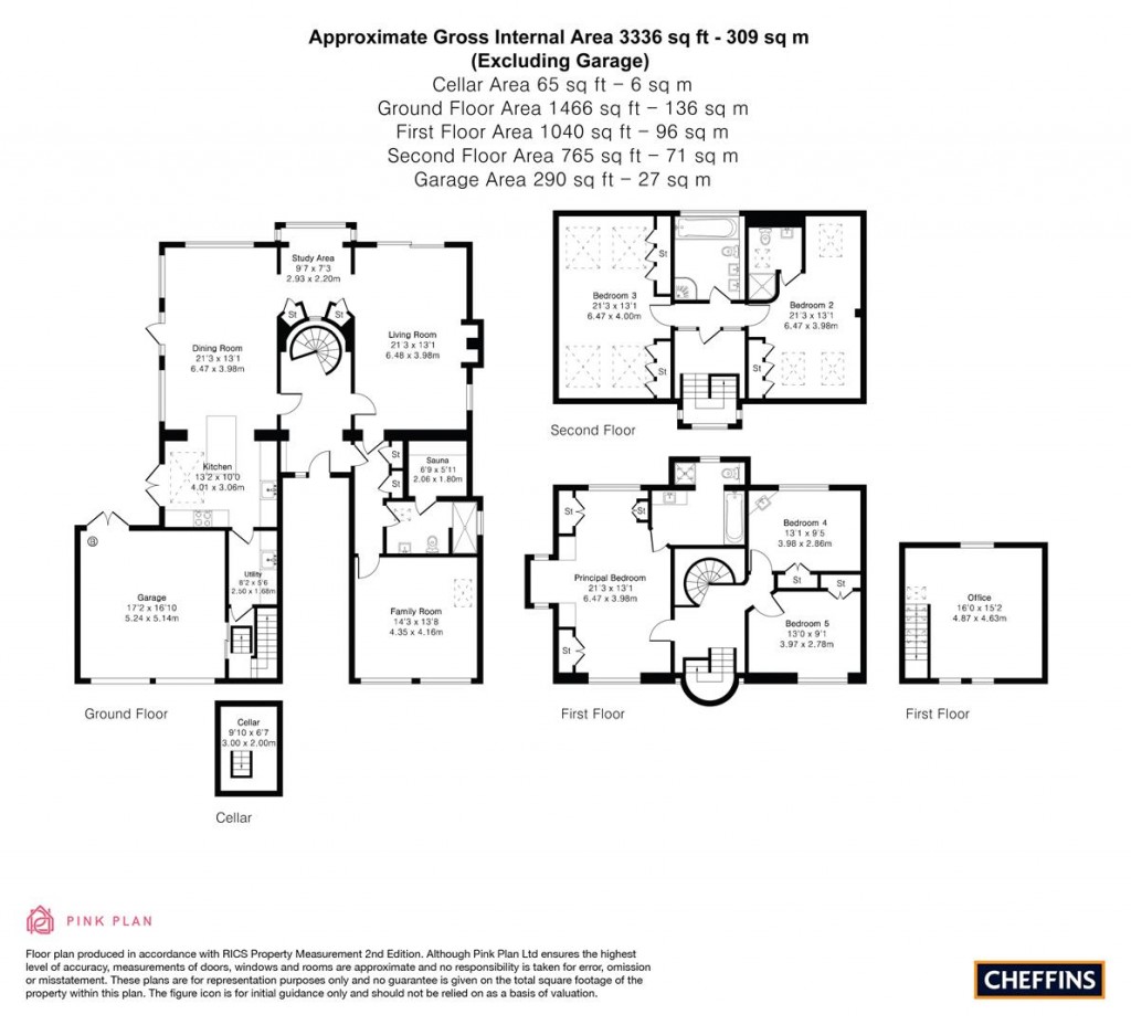 Floorplans For Grantchester Meadows, Cambridge