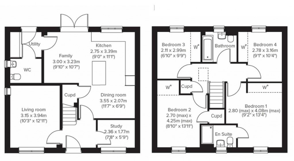 Floorplans For Clodgey Lane, Helston