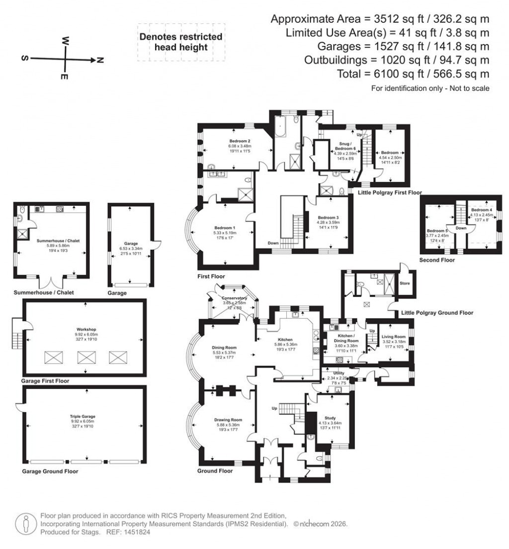 Floorplans For Palace Road, St. Austell, Cornwall