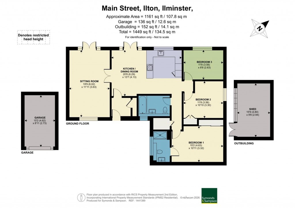 Floorplans For Main Street, Ilton, Ilminster