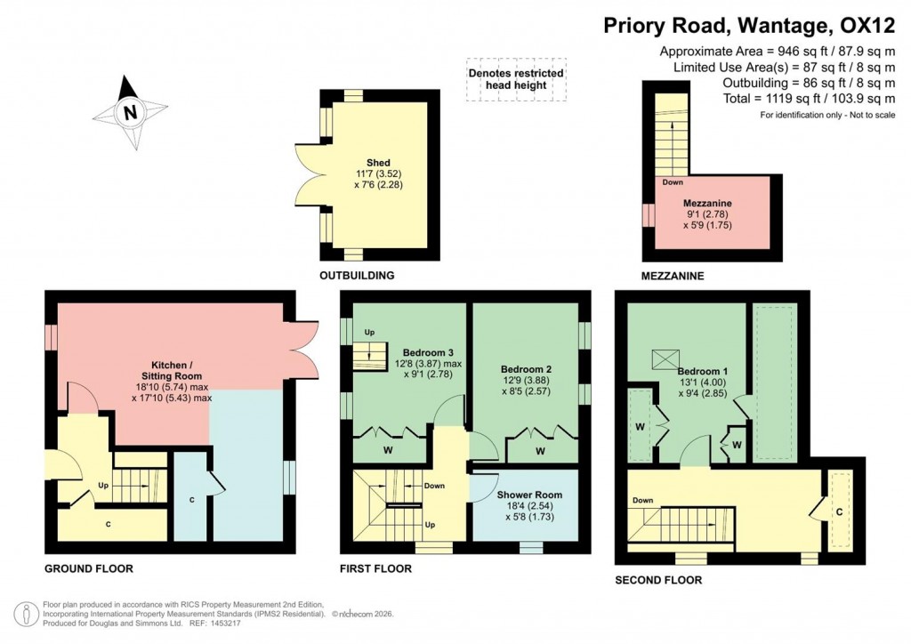 Floorplans For Priory Road, Wantage, Oxfordshire, OX12