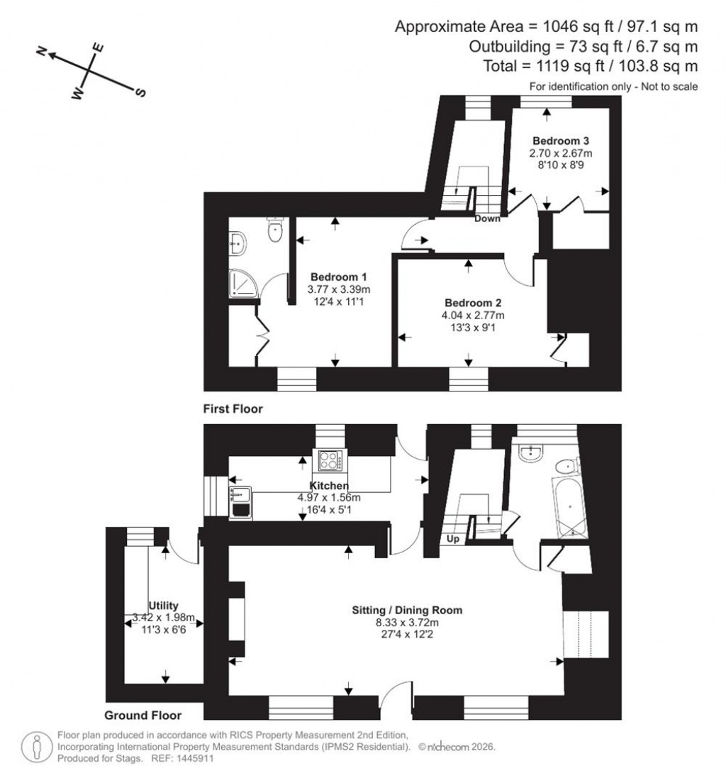 Floorplans For Lelant, St. Ives