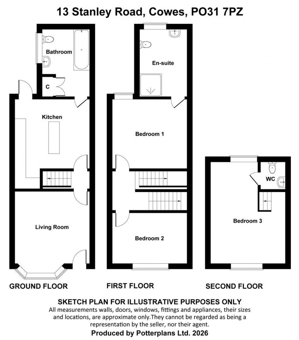 Floorplans For Stanley Road, Cowes