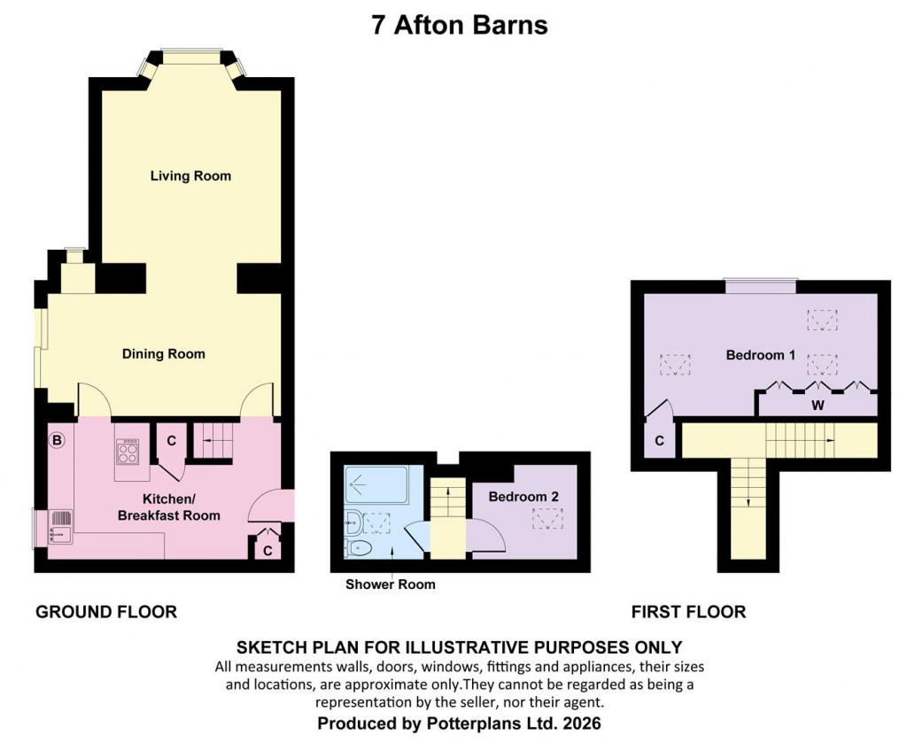 Floorplans For Freshwater,Isle of Wight