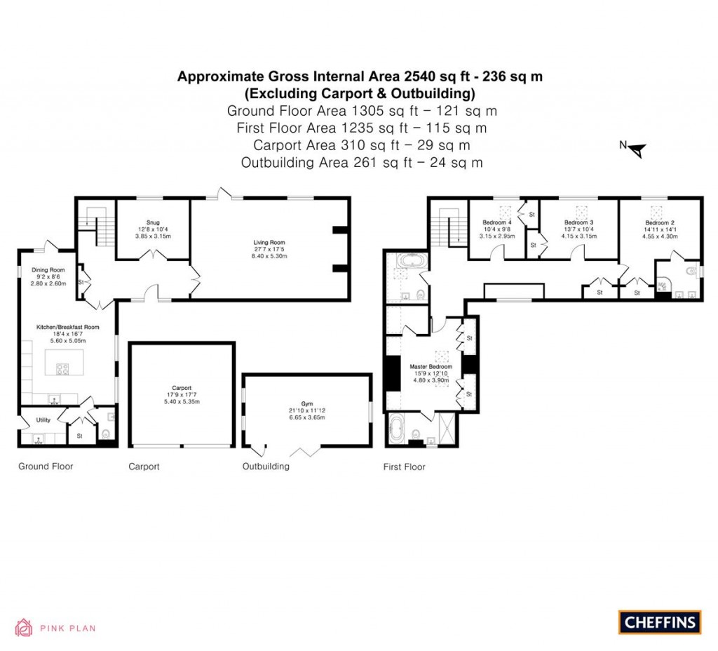Floorplans For Long Lane, Fowlmere, Royston