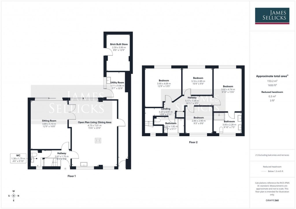 Floorplans For South Way, Kibworth Beauchamp, Leicestershire