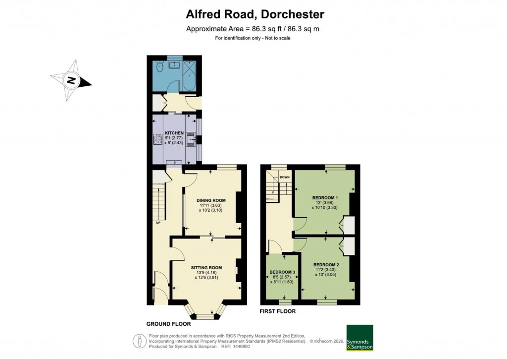 Floorplans For Alfred Road, Dorchester