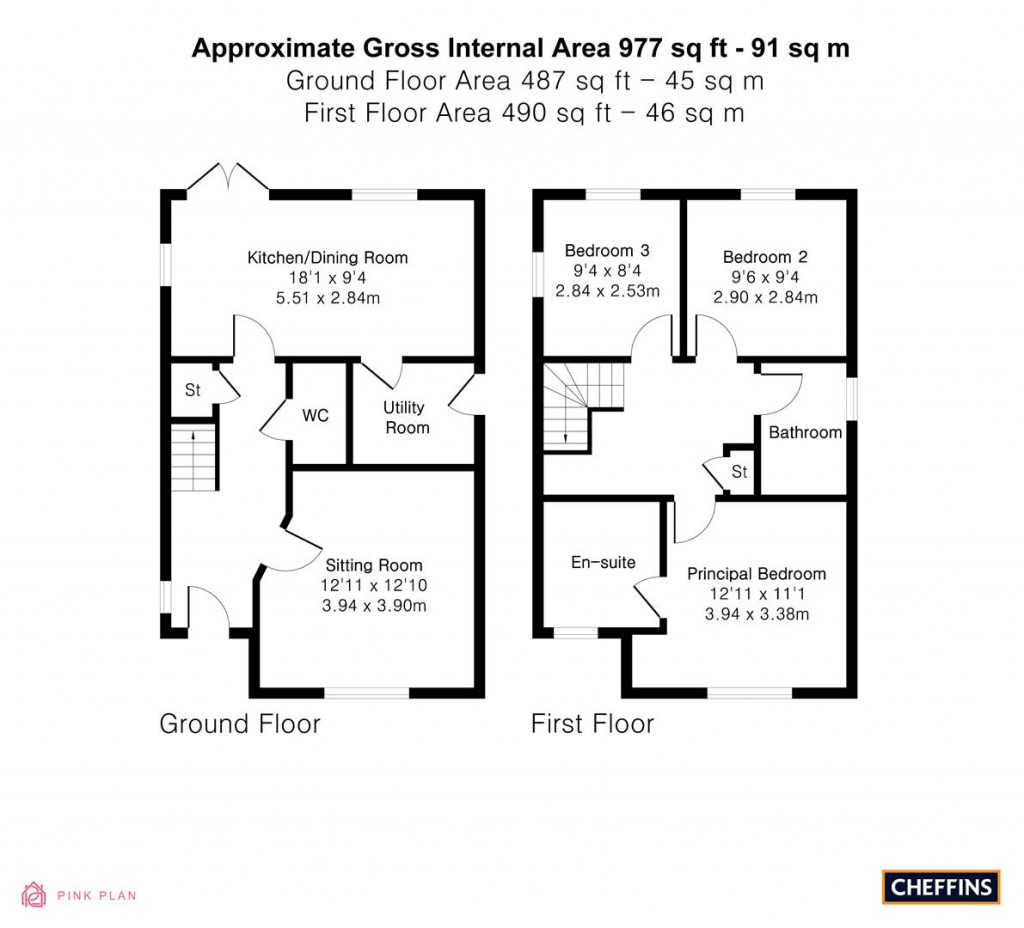 Floorplans For Star Drive, Waterbeach, Cambridge