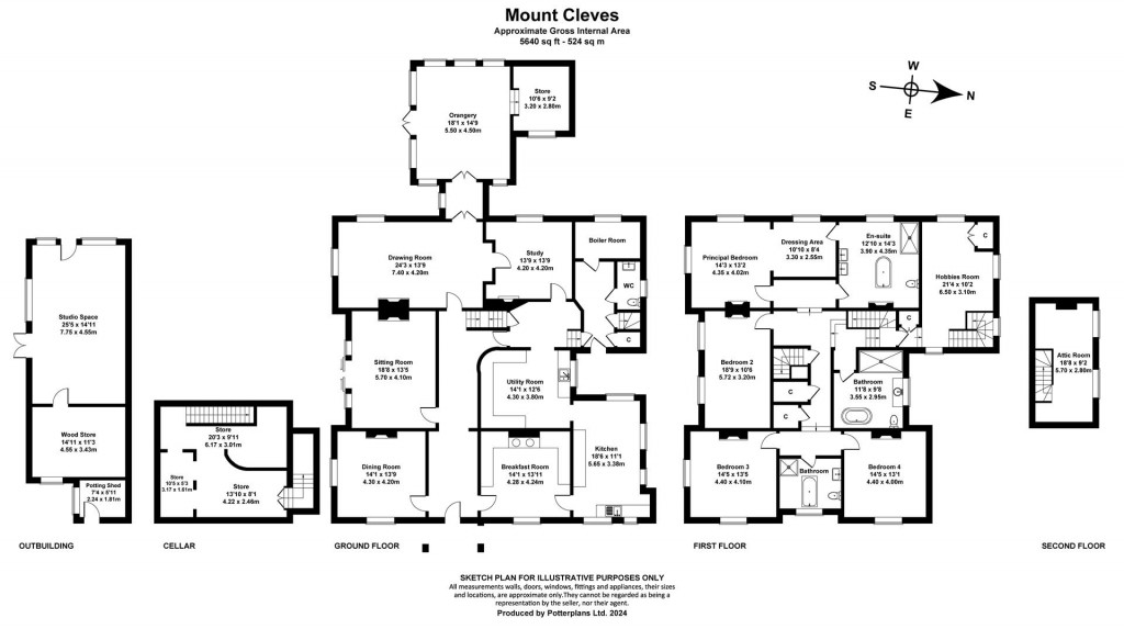 Floorplans For Niton Undercliff, Isle of Wight