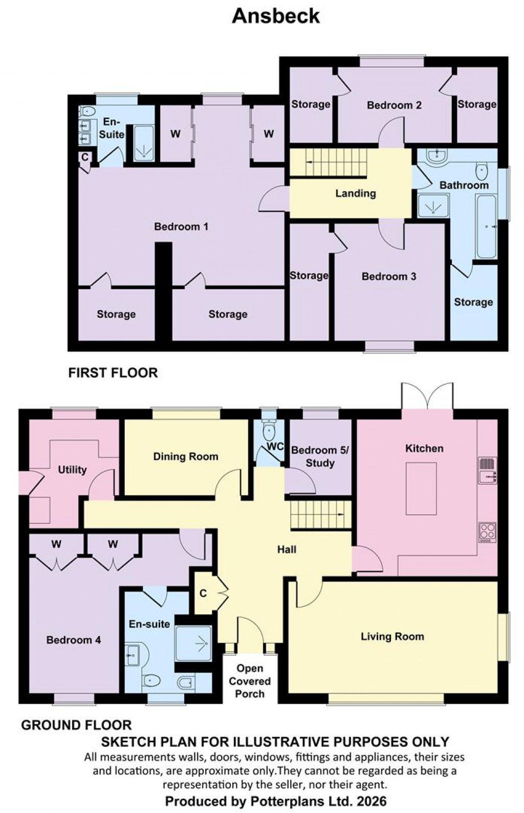 Floorplans For Freshwater Bay, Isle of Wight