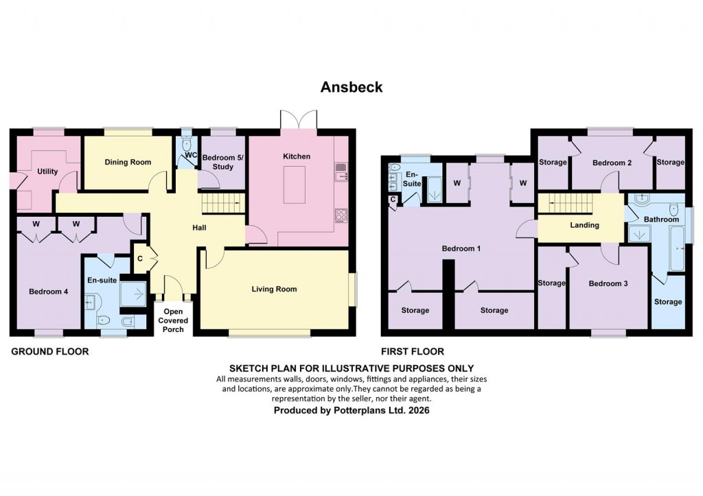 Floorplans For Freshwater Bay, Isle of Wight